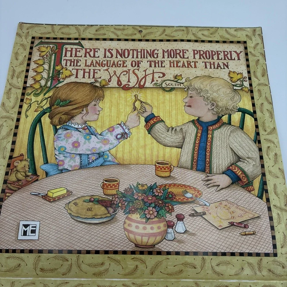 Vintage Mary Engelbreit 1989 Family Traditions Wall Calendar Whimsical Art 12x12